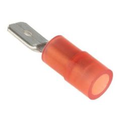 RS PRO Flachsteckhülse - Isoliert - 0,5 bis 1,5 mm² (22 bis 16 AWG) - Rot - 4.75 x 0.8 mm - Stecker