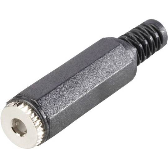 TRU COMPONENTS TC-2517031 3.5mm Klinken-Steckverbinder | Gerade | 4 Pol Stereo | Schwarz