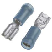 TE Connectivity PIDG FASTON Flachsteckhülse – Blau, Isoliert, 4.8 x 0.8 mm, Buchse für 1.3 mm² - 2 mm² (16AWG min)