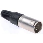 RS PRO 5-poliger versilberter XLR-Stecker für Kabelmontage | 250 V AC