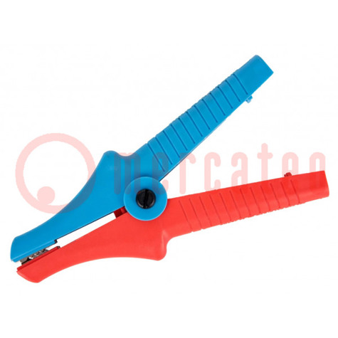 Krokodilklemme 25A 1kV - Rot-Blau