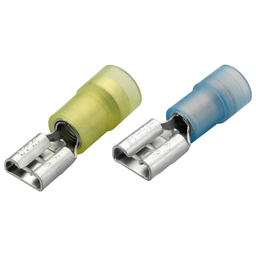 Flachsteckhülse 4,0-6,0 mm² | 6,3 x 0,8 mm | Gelb