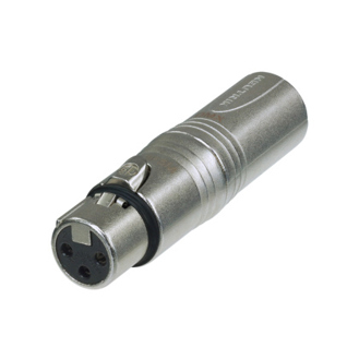 Neutrik NA3F5M 5-Pin zu 3-Pin XLR Kabeladapter - Grau